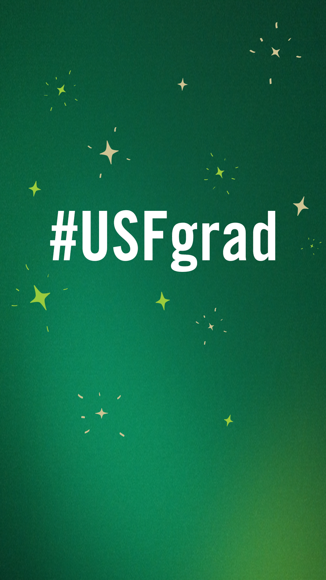 Green #USFGrad banner
