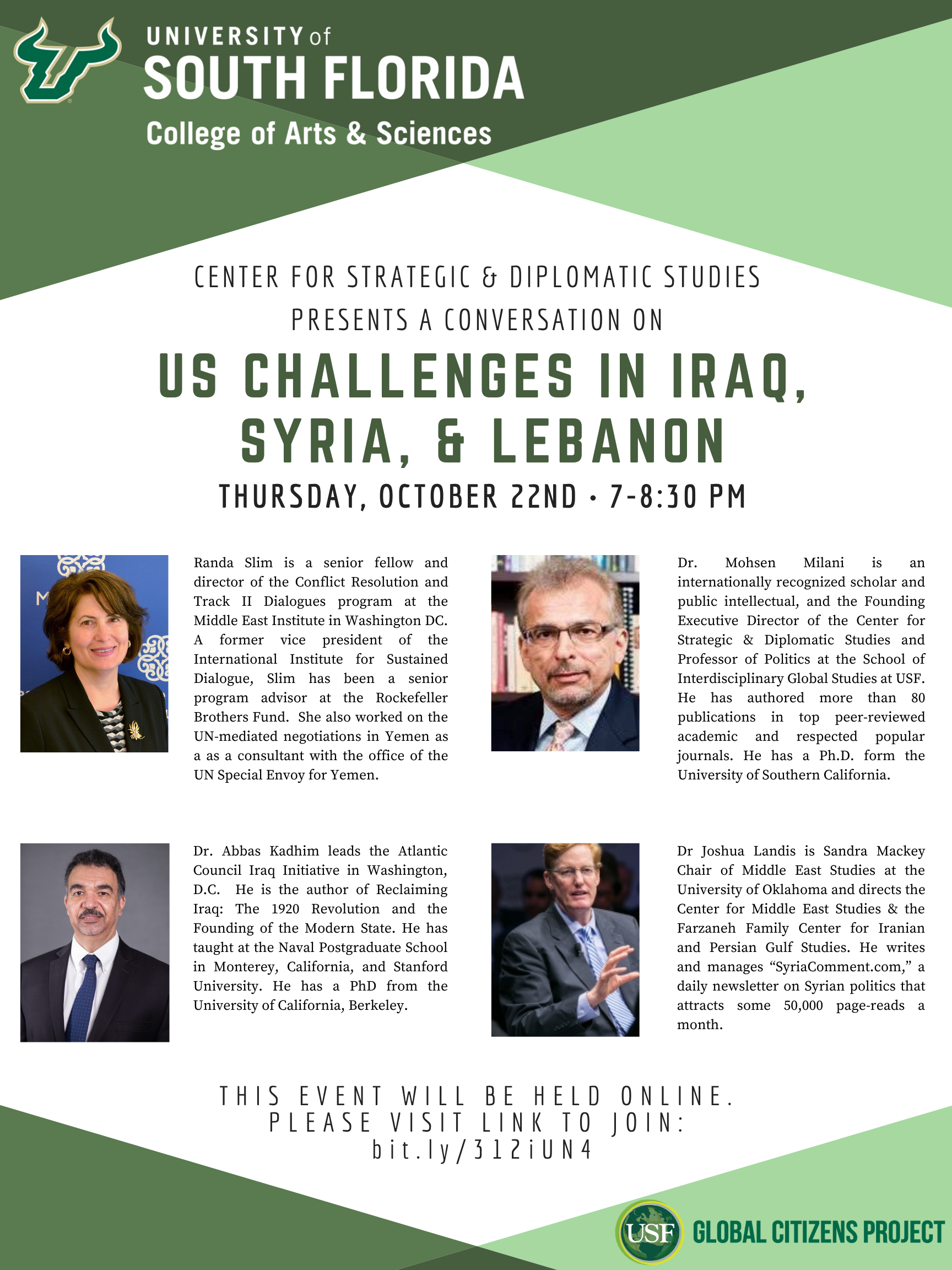 US challenges in Iraq, Syria, & Lebanon conference banner