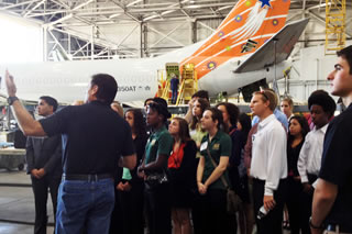 Students at Tampa International Airport