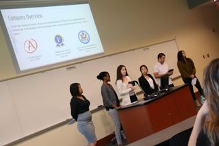 Students giving presentation