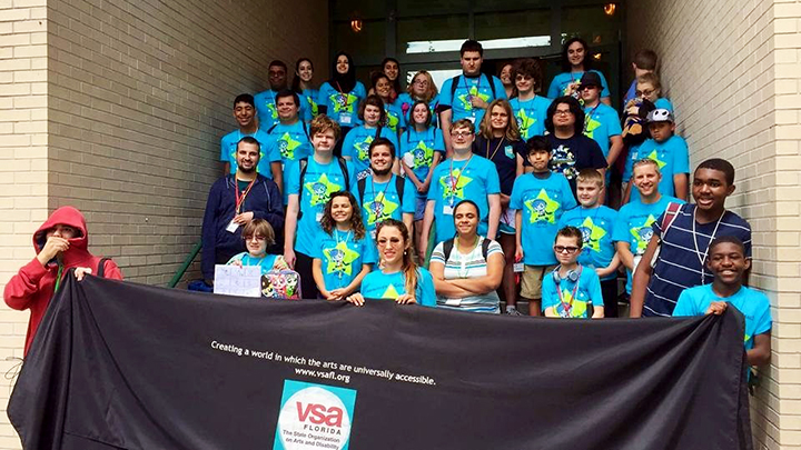 Group photo of VSA Florida Animation Camp Participants