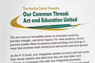 Anchin Art Show Poster: Our Common Thread: Art and Education United