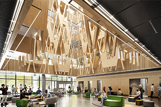 Rendering of the Main Level of the Judy Genshaft Honors College