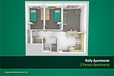 Holly 2-Bedroom Apartment Render
