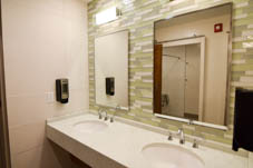 Two sinks with mirrors above