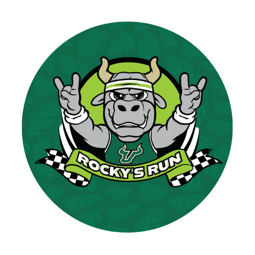 Rocky's Run 5k with text stating "Rocky's Run 5K"
