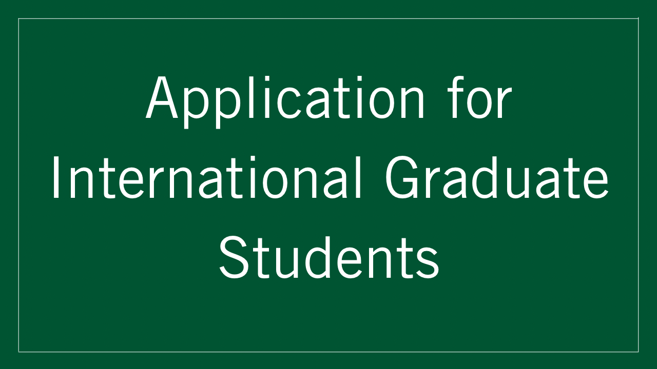 International Student Graduate Application
