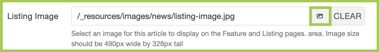 Screenshot of Dependency Manager of Listing Image in MultiEdit in news site.