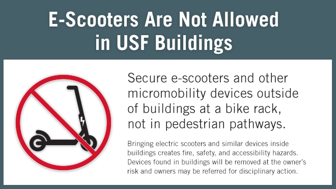 No E-scooters in Buildings