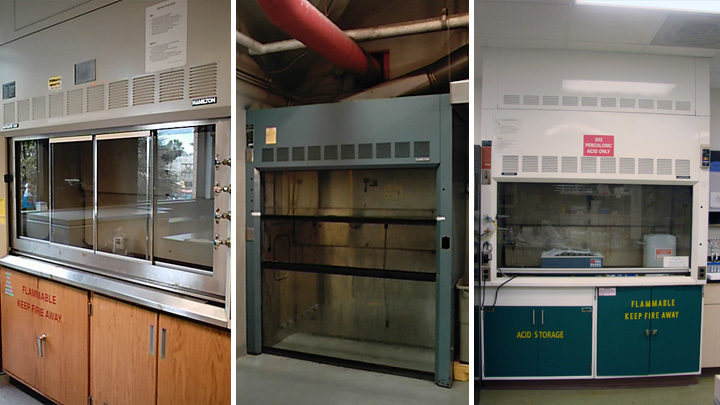 Conventional, Walk-in, and Perchloric Acid Fume Hoods
