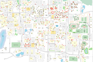 USF Bike Racks Map