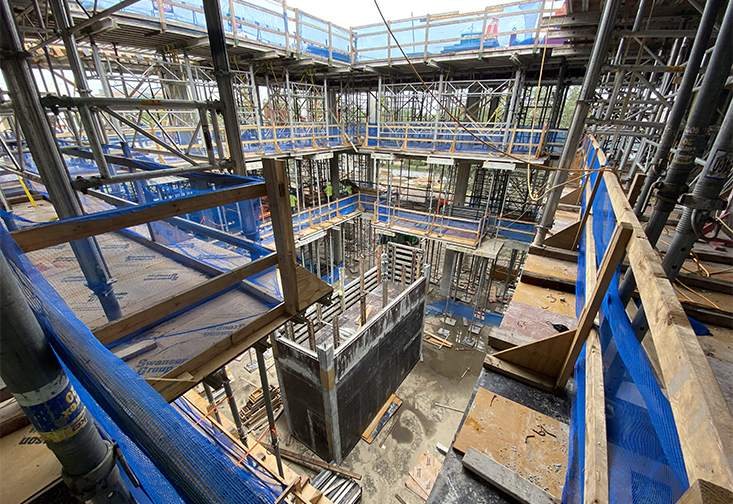 Construction site photo of the Judy Genshaft Honors College.