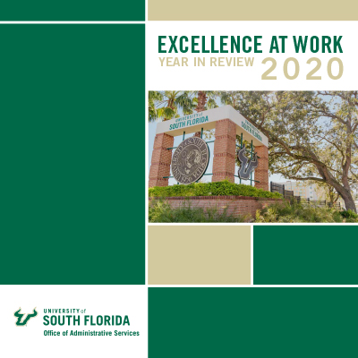 Excellence at Work Year in Review 2020 Office of Administrative Services Cover