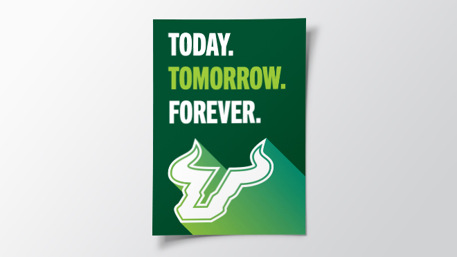 a poster that says "Today, Tomorrow, Forever"