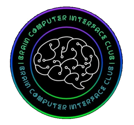 Brain logo with "BRAIN-COMPUTER INTERFACE (BCI) CLUB" surrounding.