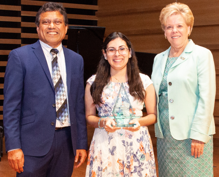 From left to right: Prasant Mohapatra, Mayra Morfin, Rhea Law
