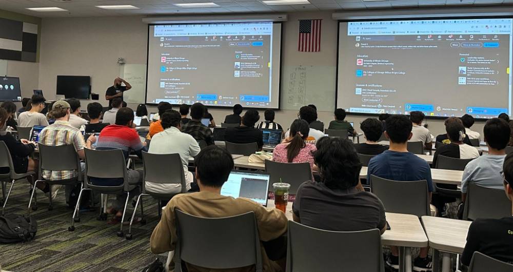 Amazon meets with students
