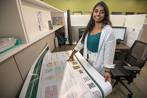 Rushitha Mamidala is developing an AI tool to support patients and their doctors by making cancer diagnoses more accurate and understandable. 