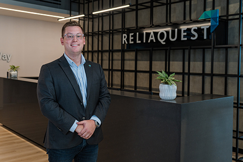 Paul Rispoli in his office at ReliaQuest