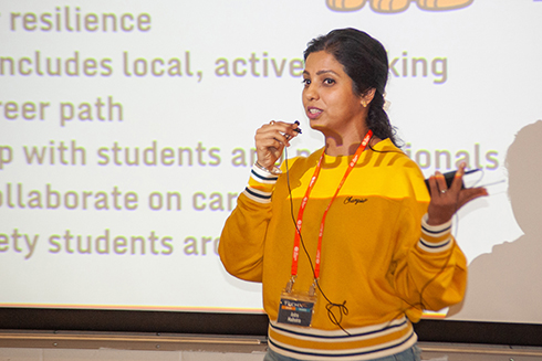 panelist giving presentation