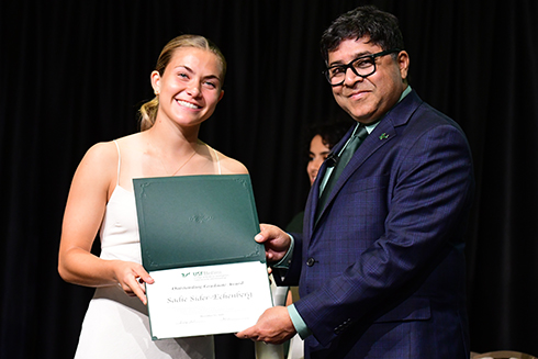 Balancing a demanding schedule of practices, games, and coursework, Sadie Sider-Echenberg found a way to thrive both on the pitch and in the classroom received outstanding graduate award