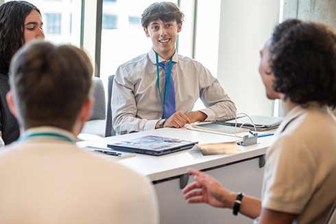 Michael Piatnicia, along with Attia above, was offered a full time position with ReliaQuest following graduation.