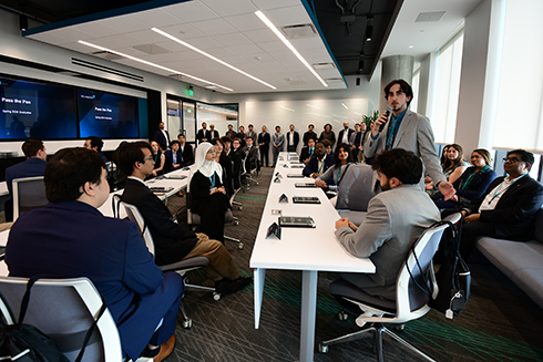 USF Bellini College student speaks at the ReliaQuest Labs Graduation