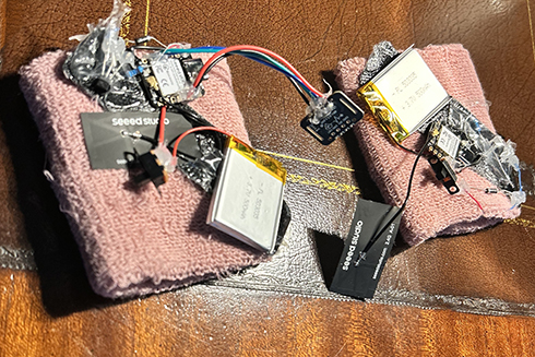 The wearable wrist device the club made during the competition