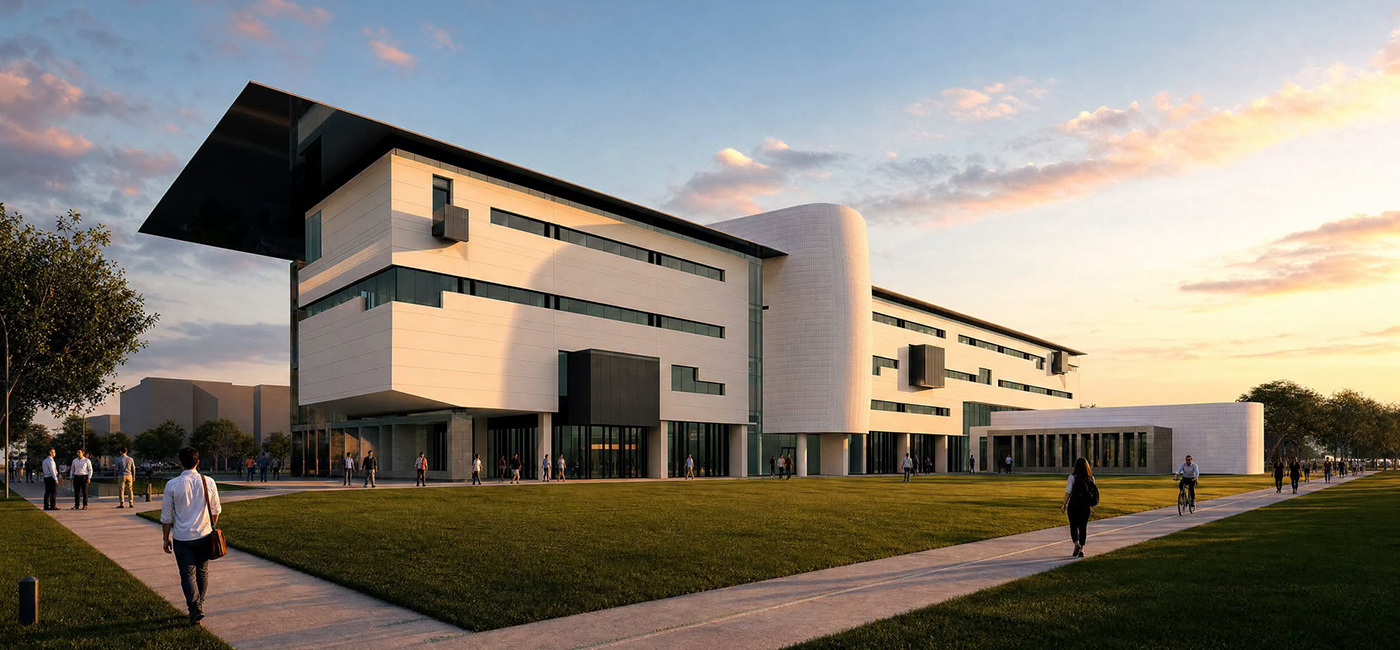 Image rendering of the proposed Bellini College building.