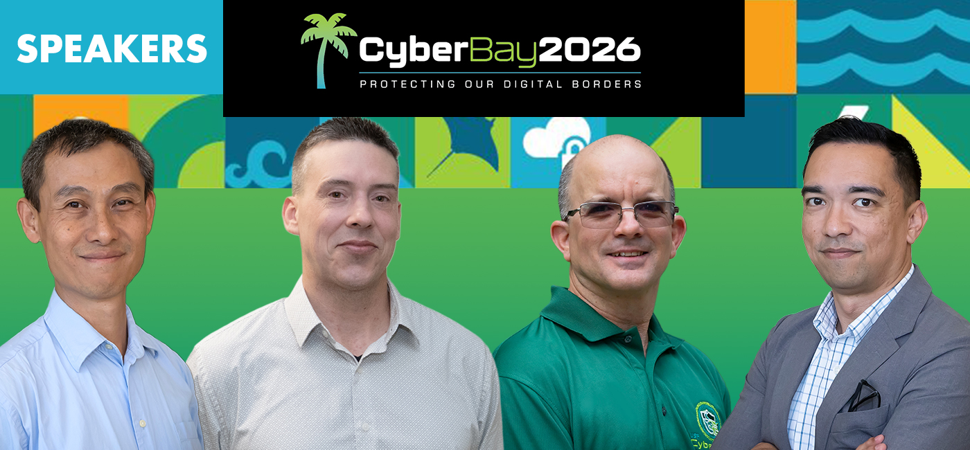 An image that shows a preview of the CyberBay conference and three headshots of speakers who are discussed in the article.