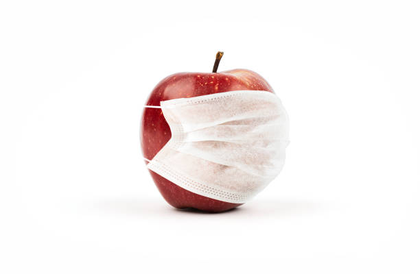 Apple with a Covid Mask