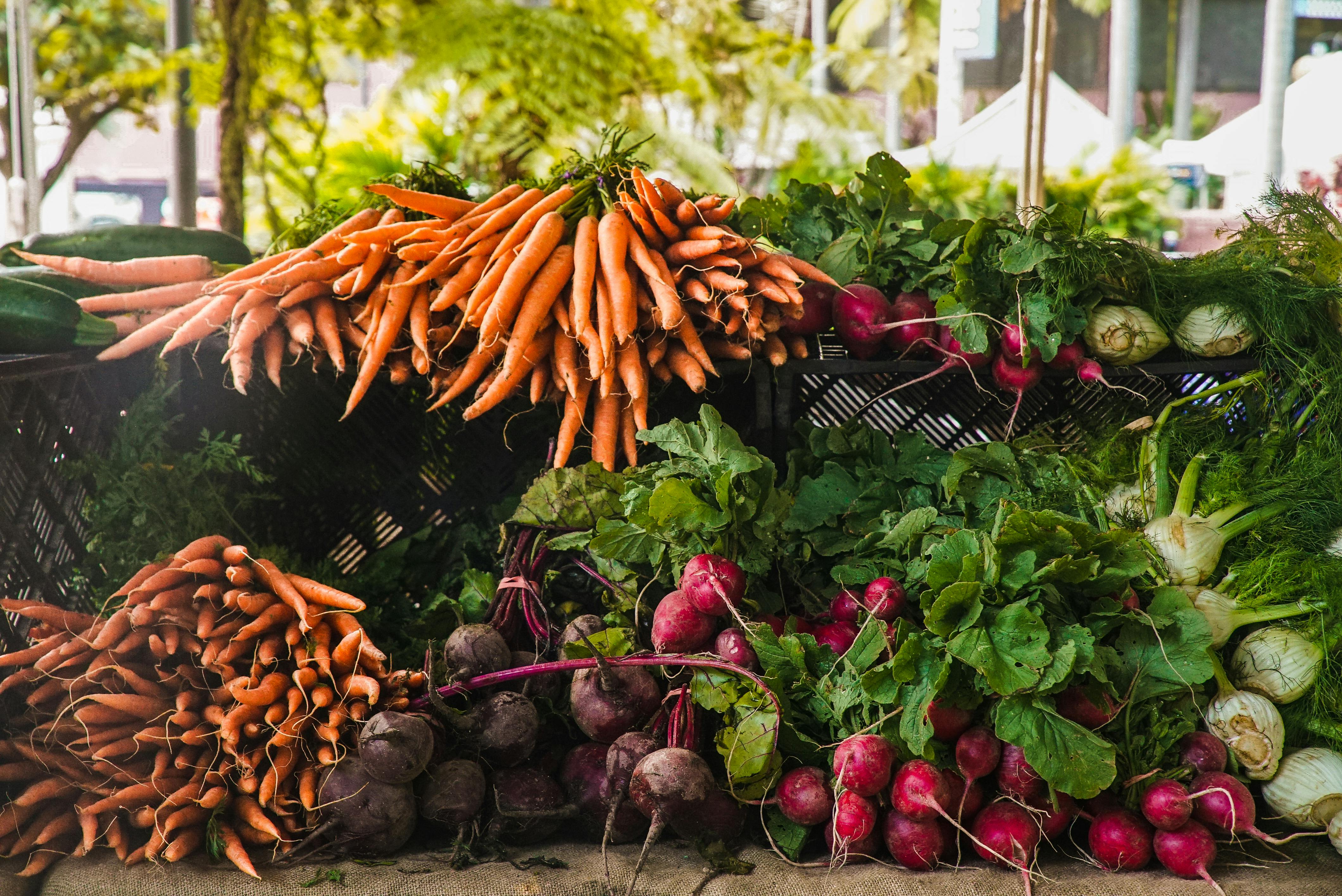 Image of a farmers market food stall
