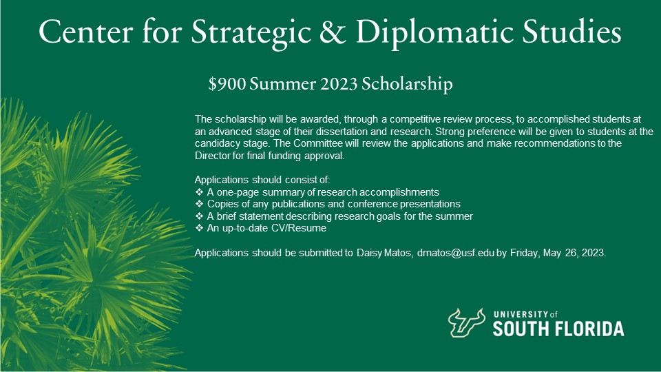 CSDS Summer Scholarship flyer