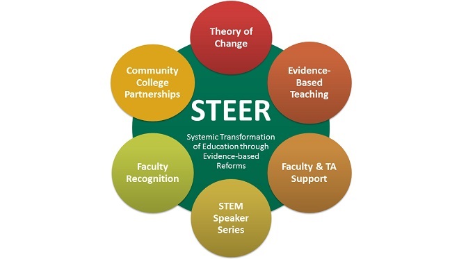 STEER Systemic Transformation of Education through Evidence-based Reforms diagram.