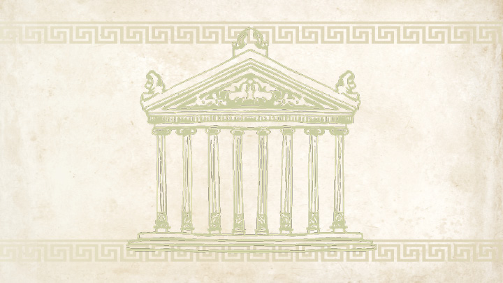 illustration of Greek building with columns