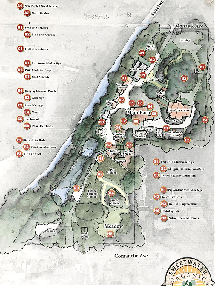 Sweetwater Farms map of locations