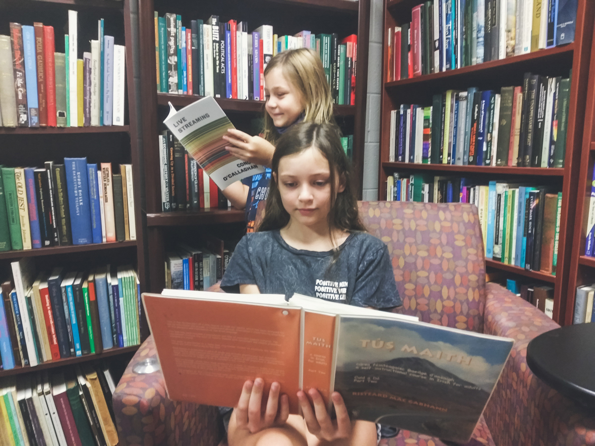 young scholars at the library