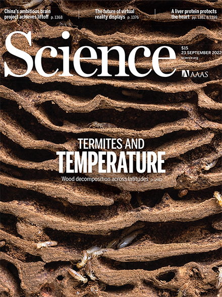 Science magazine cover