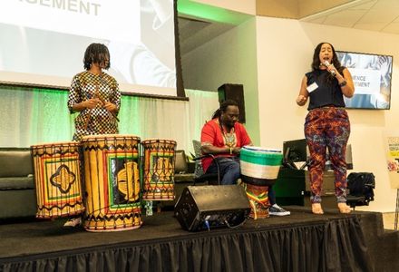 Dr. Kyaien Conner, special assistant to the dean on diversity and inclusion and associate professor in the USF College of Behavioral and Community Sciences, led an audience engagement session at this year’s IBL conference.