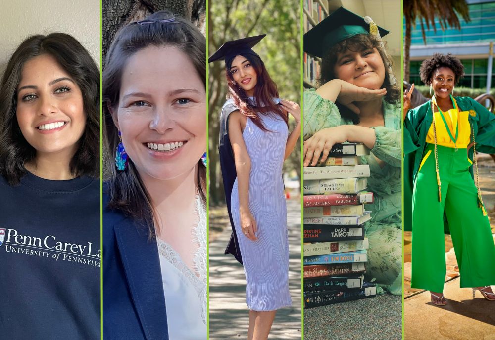 collage of 5 Spring CAS grads