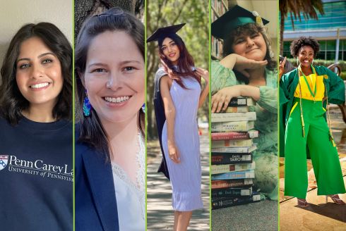 collage of 5 Spring CAS grads