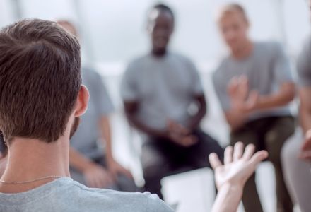man lead workshop for inmates