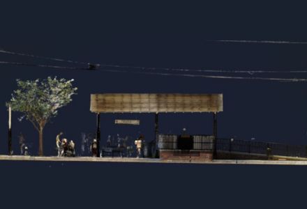 Screenshot of the students’ data being processed to show one of the trolley stations.
