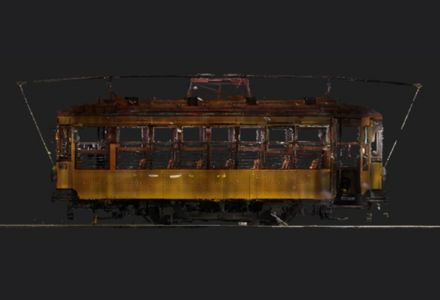 Screenshot of the students’ data being processed to show one of the streetcars.