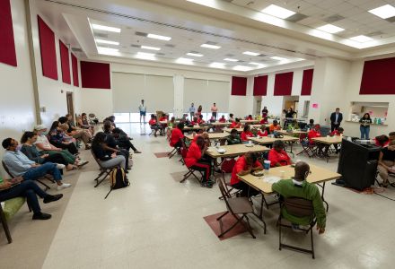 USF students and the “Jazzy Seniors” group of East Tampa. (Photo courtesy of Evan Stout)