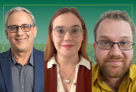 (From left) Professor and director David Himmelgreen , graduate student Nicole Kennady , and graduate student Deven Gray.