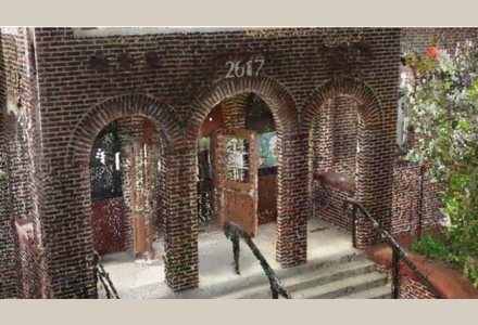 Screenshot of a terrestrial lidar point cloud in an ArcGIS Web Scene. This 3D data was used to show off the software’s increased point density rendering. (Photo courtesy of Steven Fernandez)