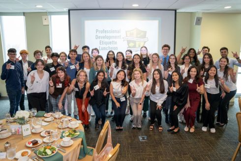 DSLS Etiquette Luncheon group photo. (Photo by Dakota Galvin)