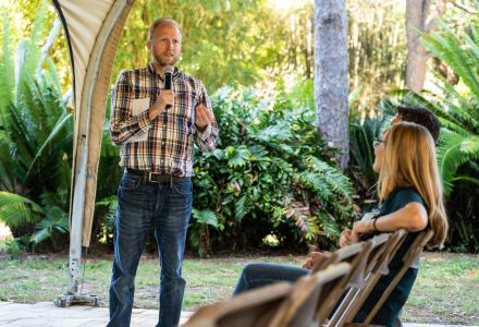 Event organizer Will Schanbacher delivers remarks during the 4th annual event in 2022. (Photo by JWS Photography)