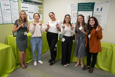 Student presenters at the CJRP’s research and policy showcase shared their latest research findings on a variety of topics impacting outcomes in the criminal justice system. (Photo by Corey Lepak)